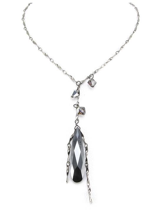 Midnight Serenity Necklace- custom swarovski necklaces, swarovski crystal necklaces, pendant