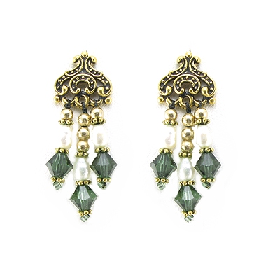 Cascade Earrings- earrings swarovski earring freshwater pearls