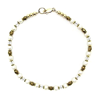 Plenty of Pearls Ankle Bracelet- ankle bracelets, ankle bracelet, Freshwater Pearls, Swarovski Crystals, 14 K Gold filled beads
