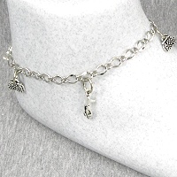 Accessorize Ankle Bracelet-ankle bracelets, ankle bracelet, anklets, anklet, purse charm, shoe charm, Silver, chain