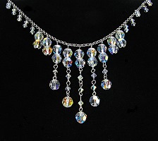Round Swarovski Drop Necklace-swarovski crystal necklace, swarovski crystal necklaces