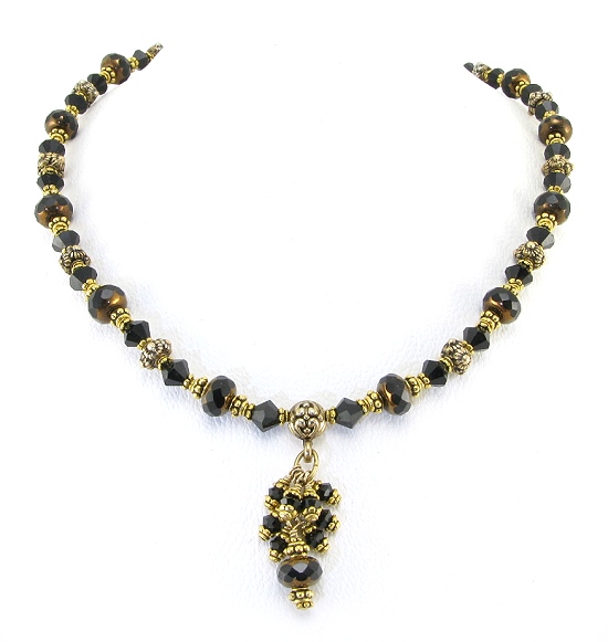 Antique Elegance Necklace- necklaces, Antique Necklace, Swarovski Crystals, unique necklace, heirloom
